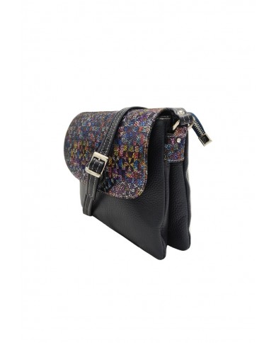Geanta dama din piele naturala, Albastru multicolor, Quinn Geanta dama din piele naturala, Albastru multicolor, Quinn