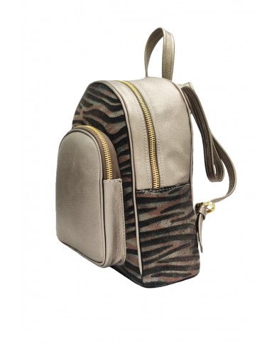Rucsac dama din piele naturala, Crem Zebra, Ariana Rucsac dama din piele naturala, Crem Zebra, Ariana