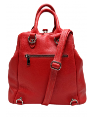 Rucsac dama din piele naturala, Rosu, Laurel Rucsac dama din piele naturala, Rosu, Laurel