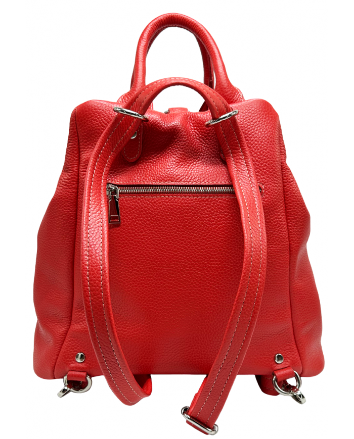 Rucsac dama din piele naturala, Rosu, Laurel Rucsac dama din piele naturala, Rosu, Laurel